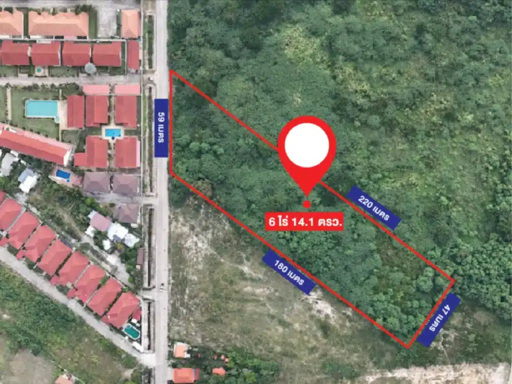 ขายที่ดินหัวหิน ซอย 102 (6ไร่ 14.1ตร.วา) รูปที่ 1