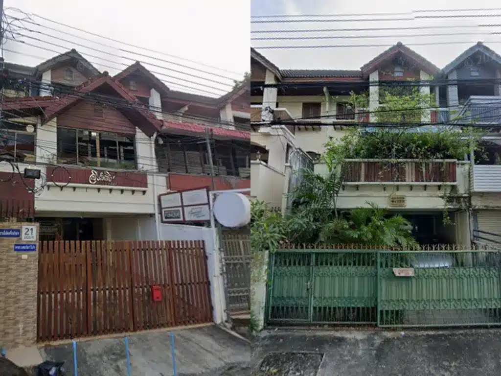 ทาวน์เฮาส์ 3 ชั้น 2 หลัง (ไม่ติดกัน) ม.ศรีสุโขทัย บางกะปิ กทม. รูปที่ 1